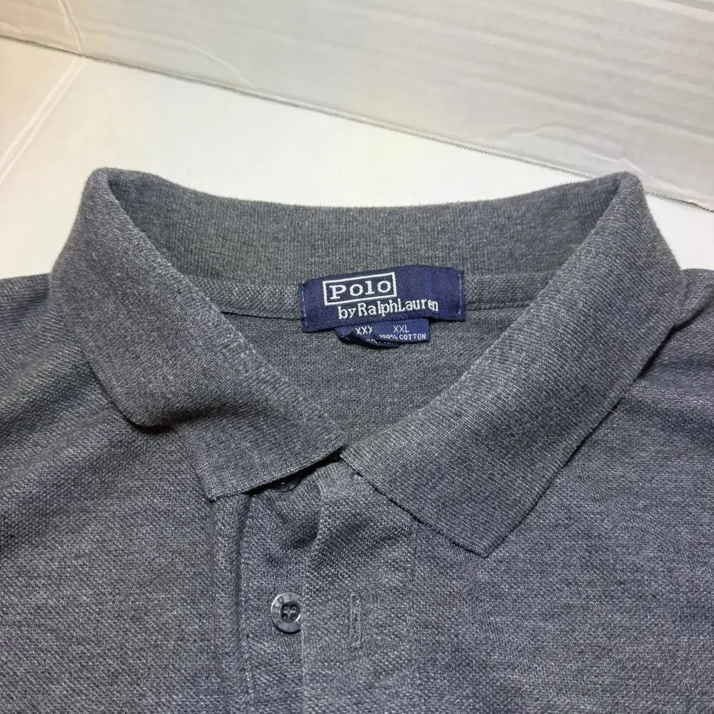 Men’s plain gray polo by Ralph Lauren Size XXL